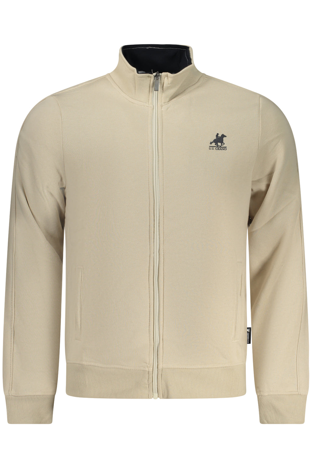 Sudadera beige con cremallera para hombre de la marca U.S. GRAND