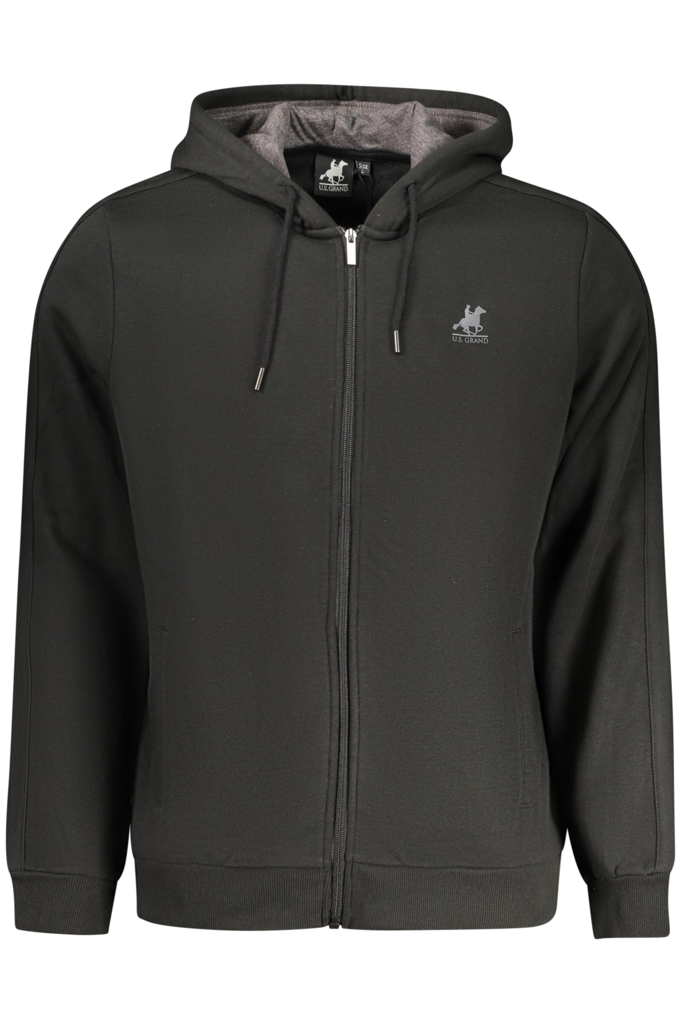Sudadera negra con cremallera para hombre de U.S. GRAND