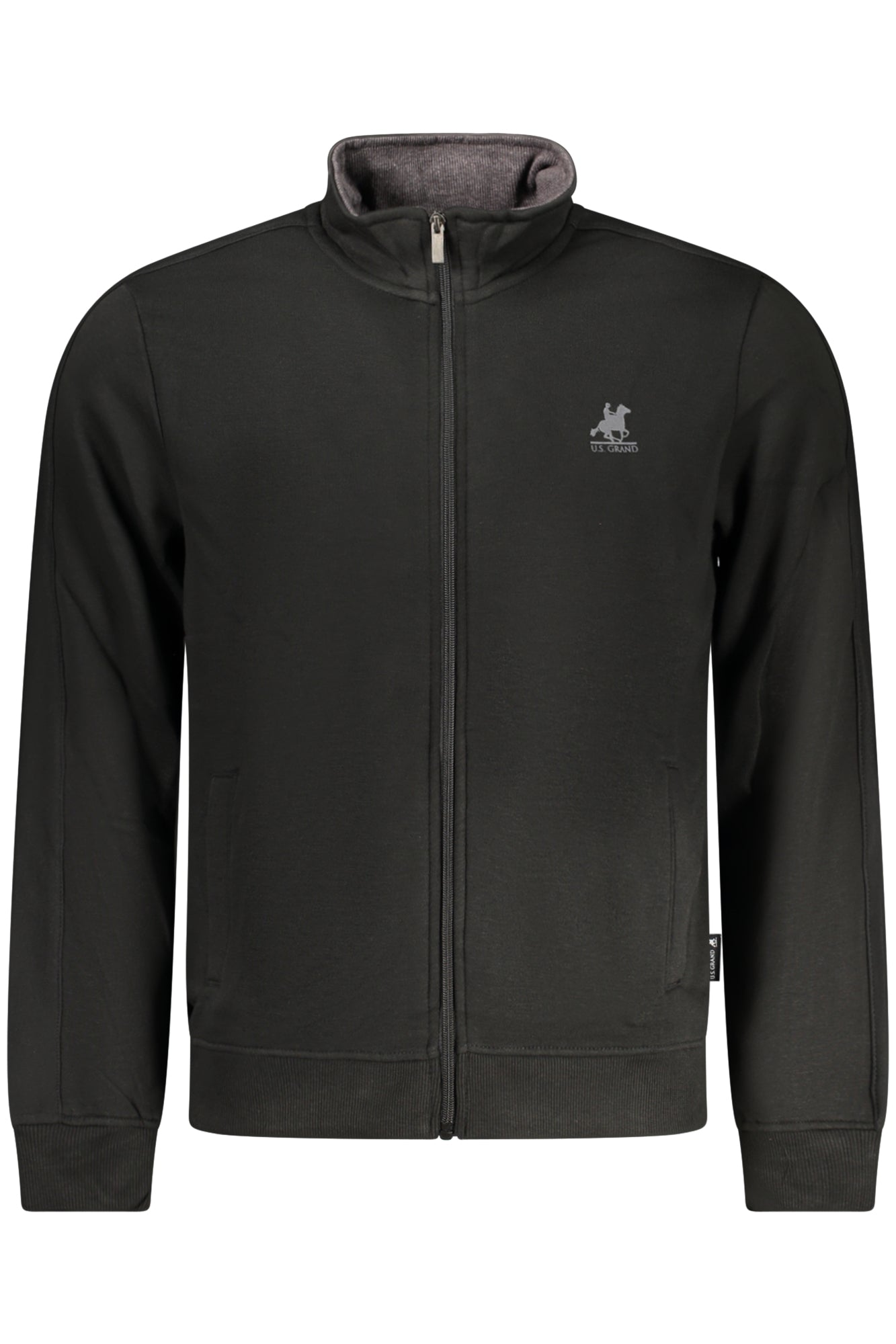 Sudadera negra con cremallera para hombre de U.S. GRAND