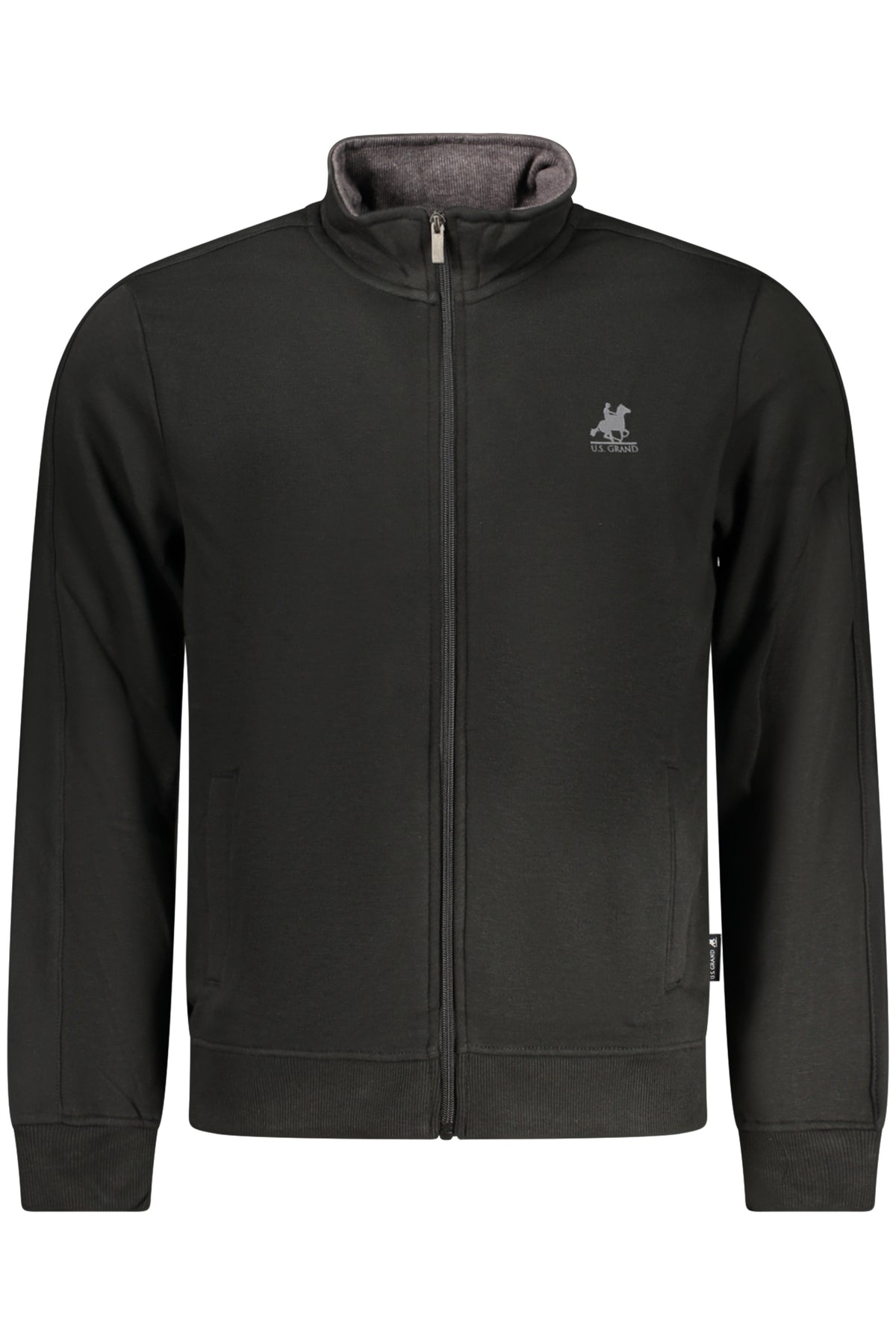 Sudadera negra con cremallera para hombre de U.S. GRAND