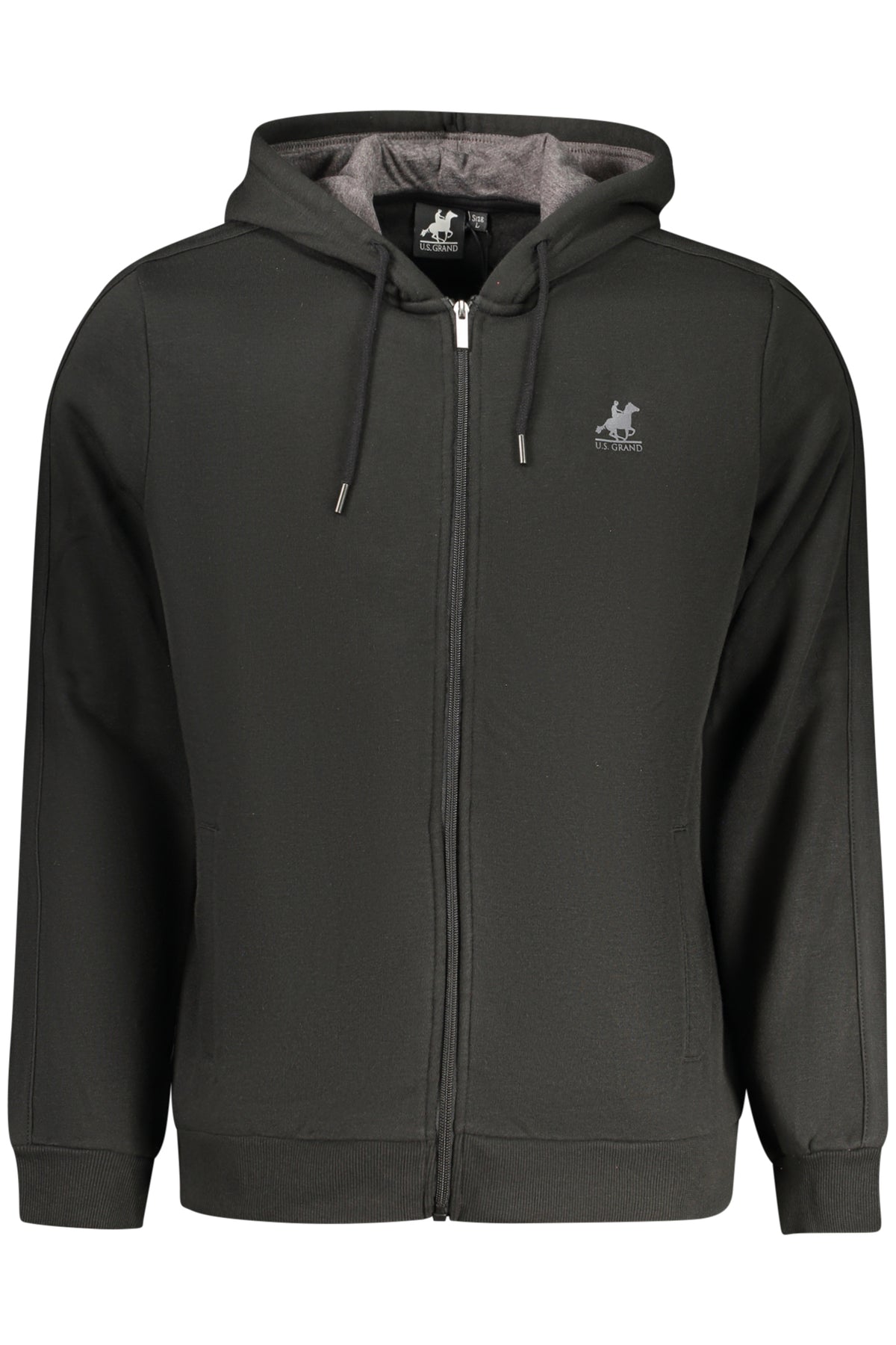 Sudadera negra con cremallera para hombre de U.S. GRAND