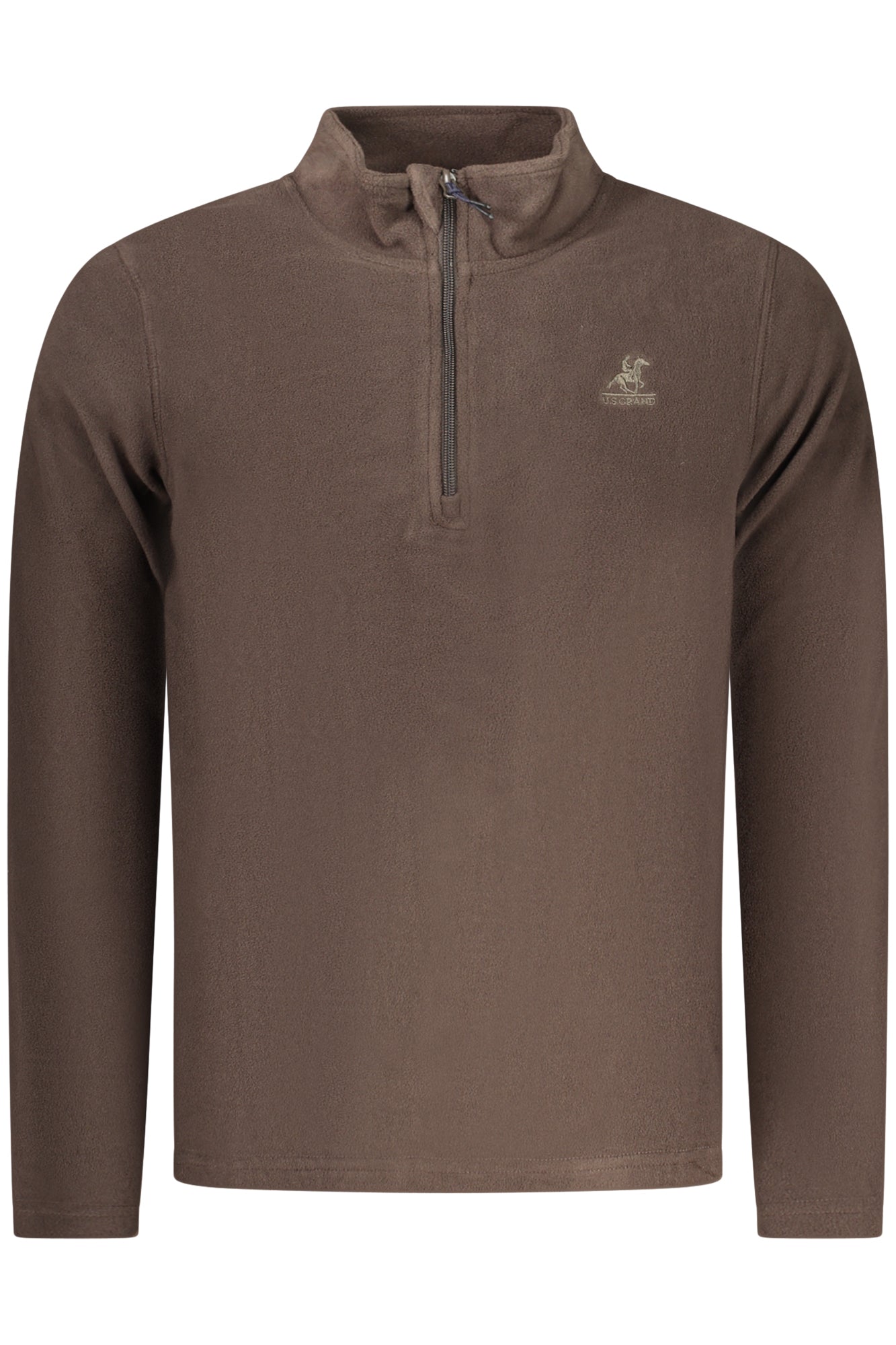 Sudadera marr? con cremallera para hombre de la marca U.S. GRAND