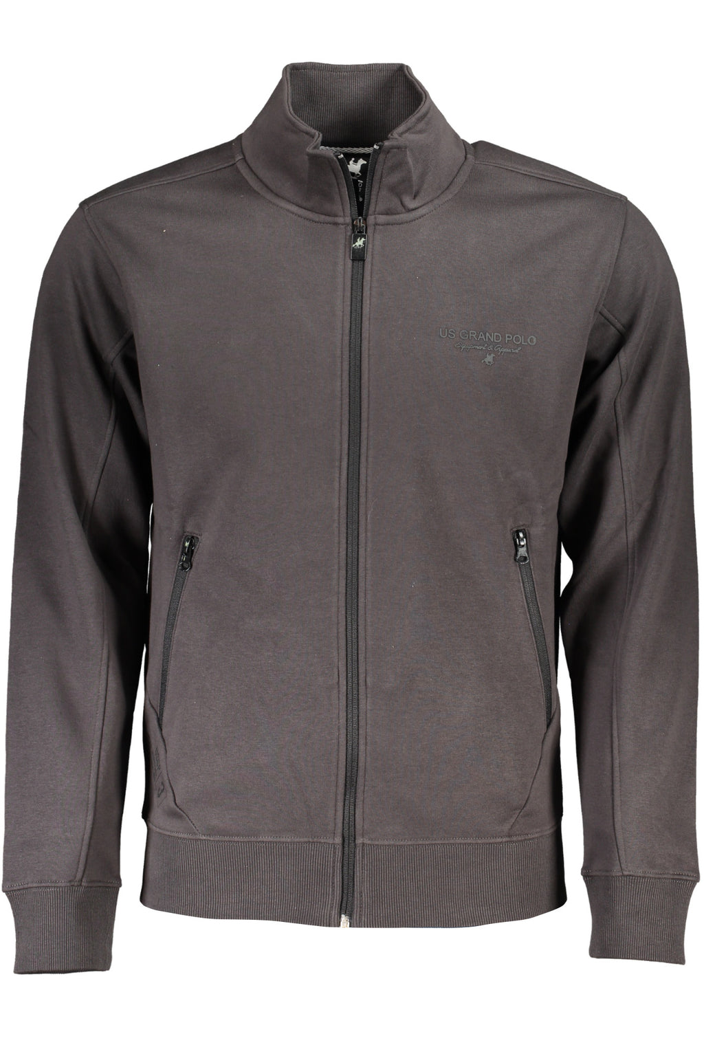 ""U.S. GRAND FELPA CON ZIP UOMO GRIGIO""