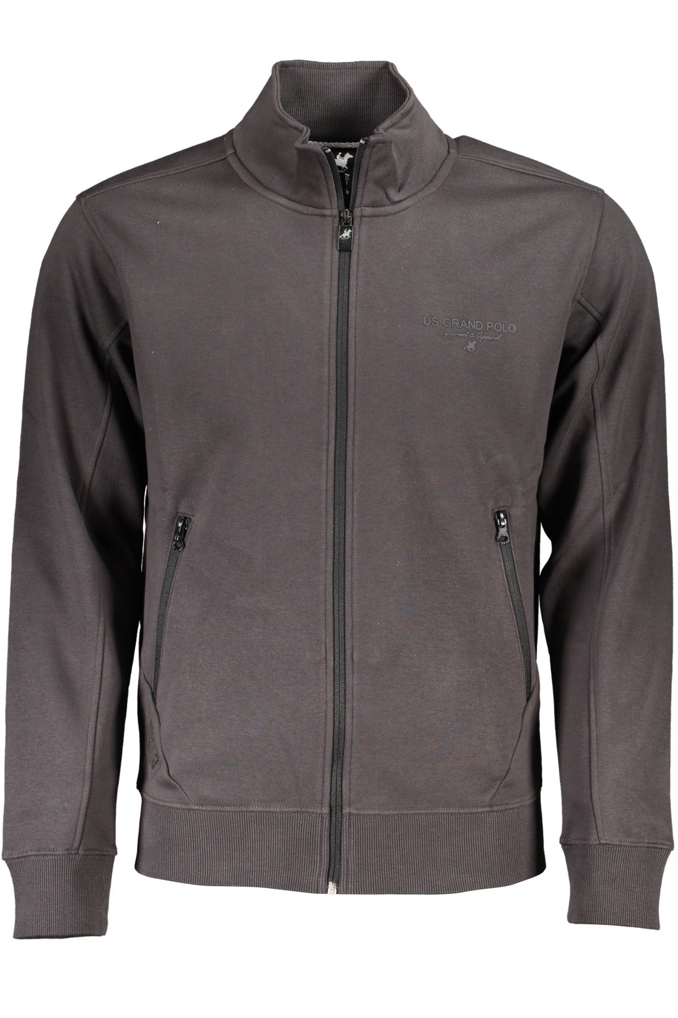 ""U.S. GRAND FELPA CON ZIP UOMO GRIGIO""
