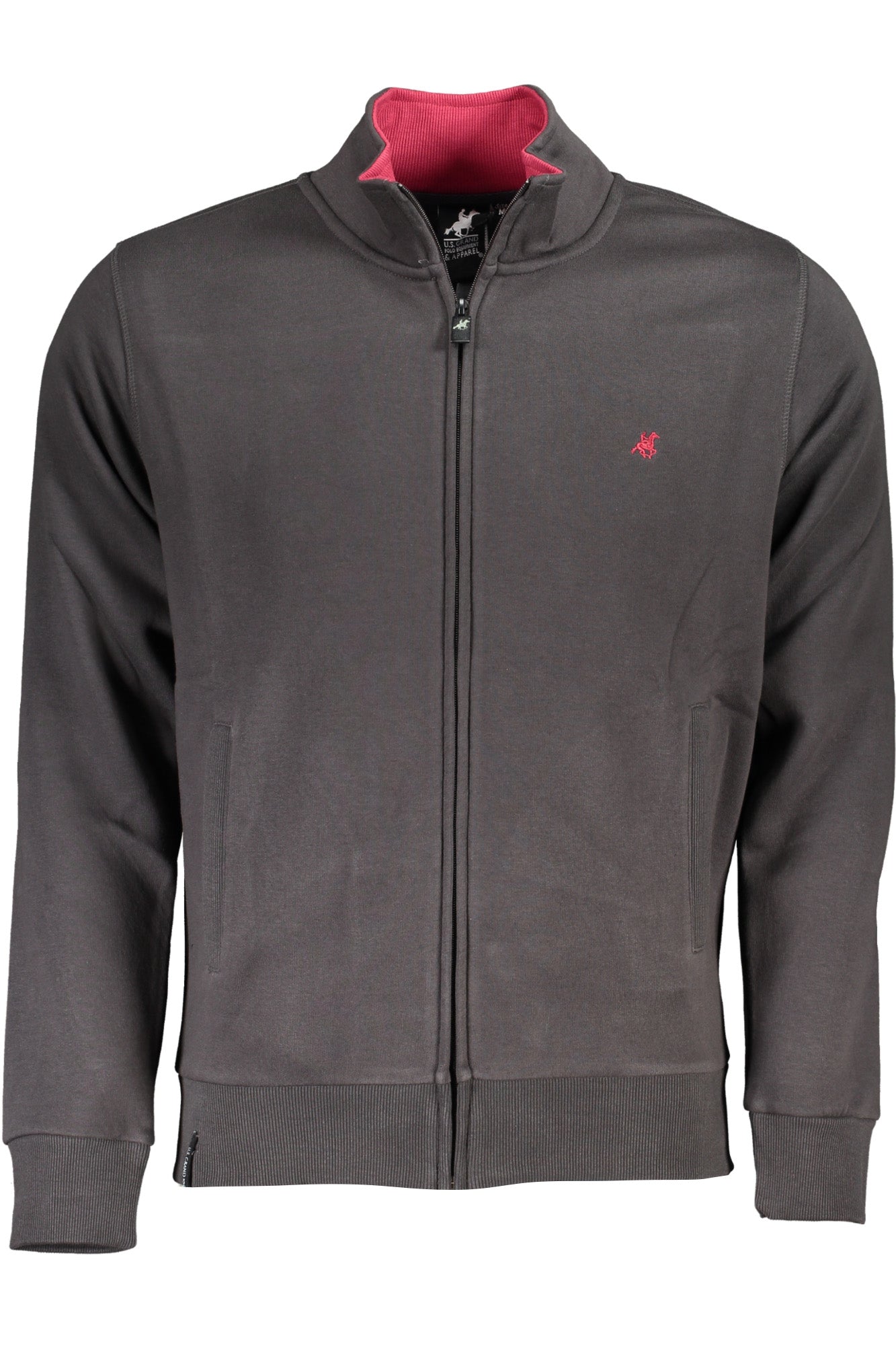 ""U.S. GRAND FELPA CON ZIP UOMO GRIGIO""