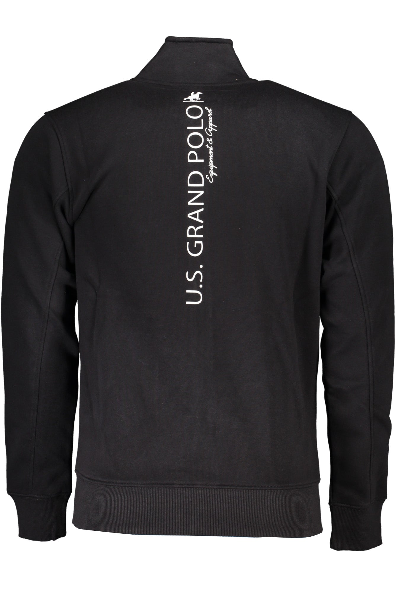""U.S. GRAND FELPA CON ZIP UOMO NERO""