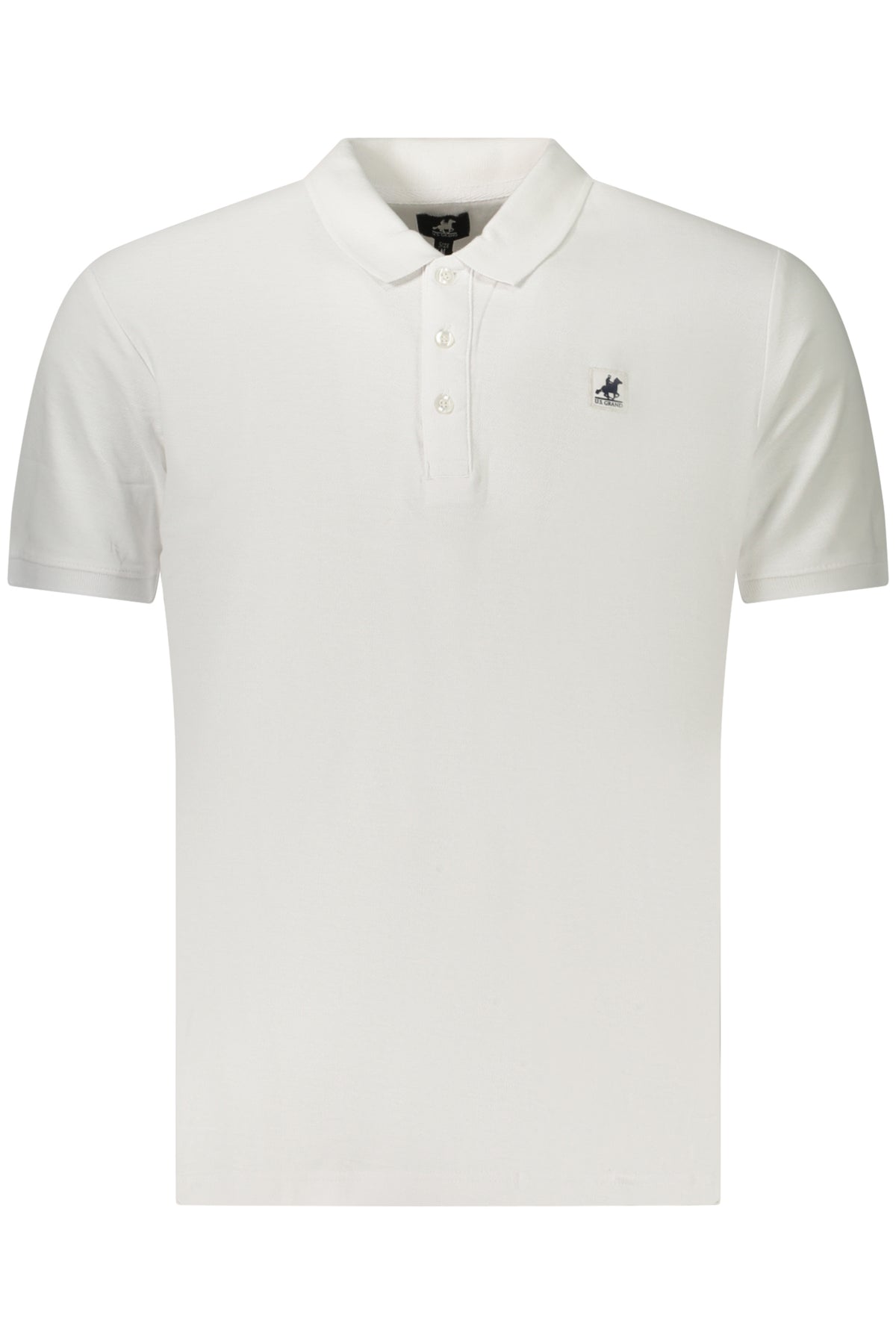 Polo de manga corta para hombre, marca U.S. Grand Polo, color blanco.