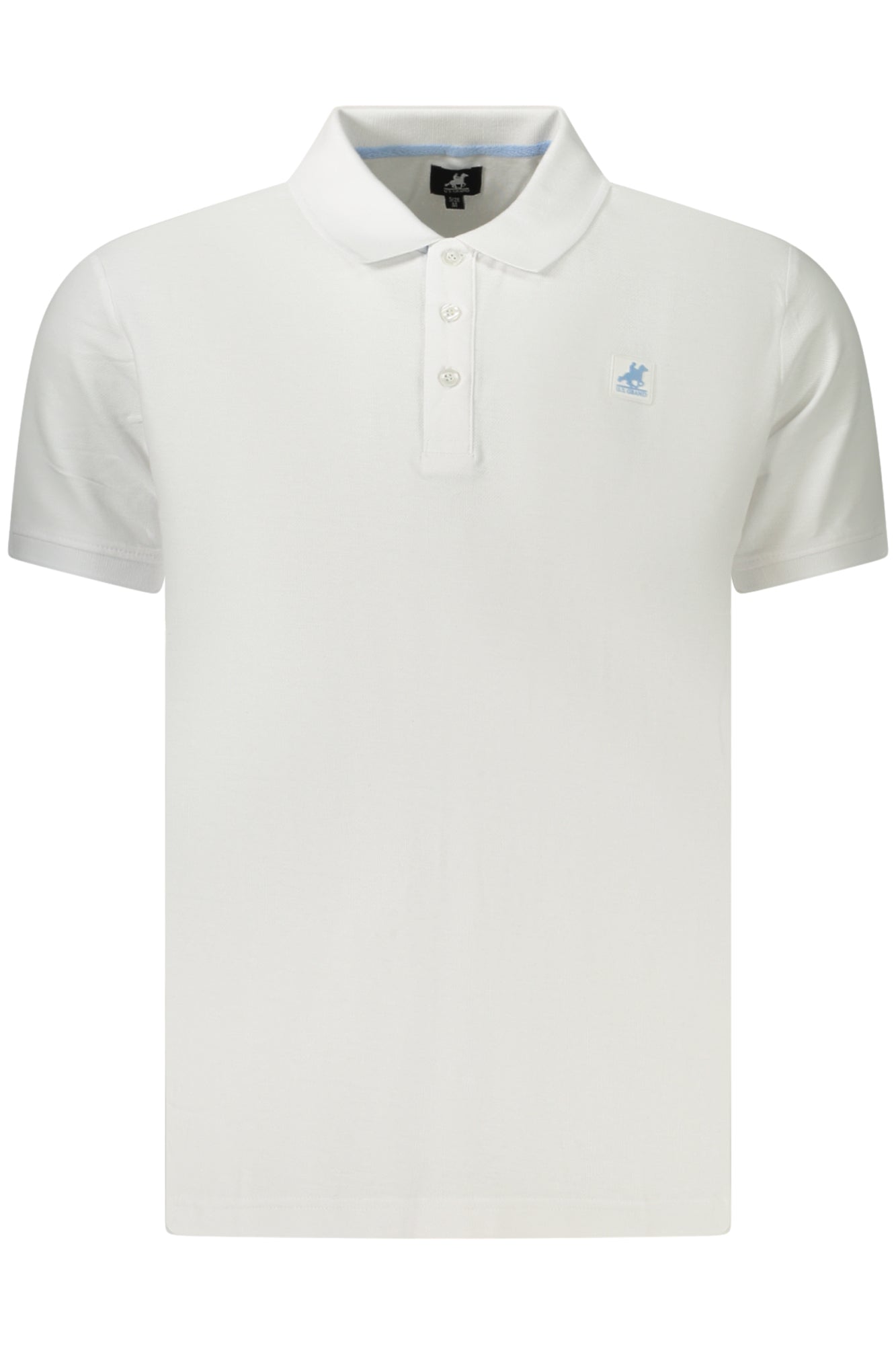 Polo de manga corta para hombre, marca U.S. Grand Polo, color blanco.