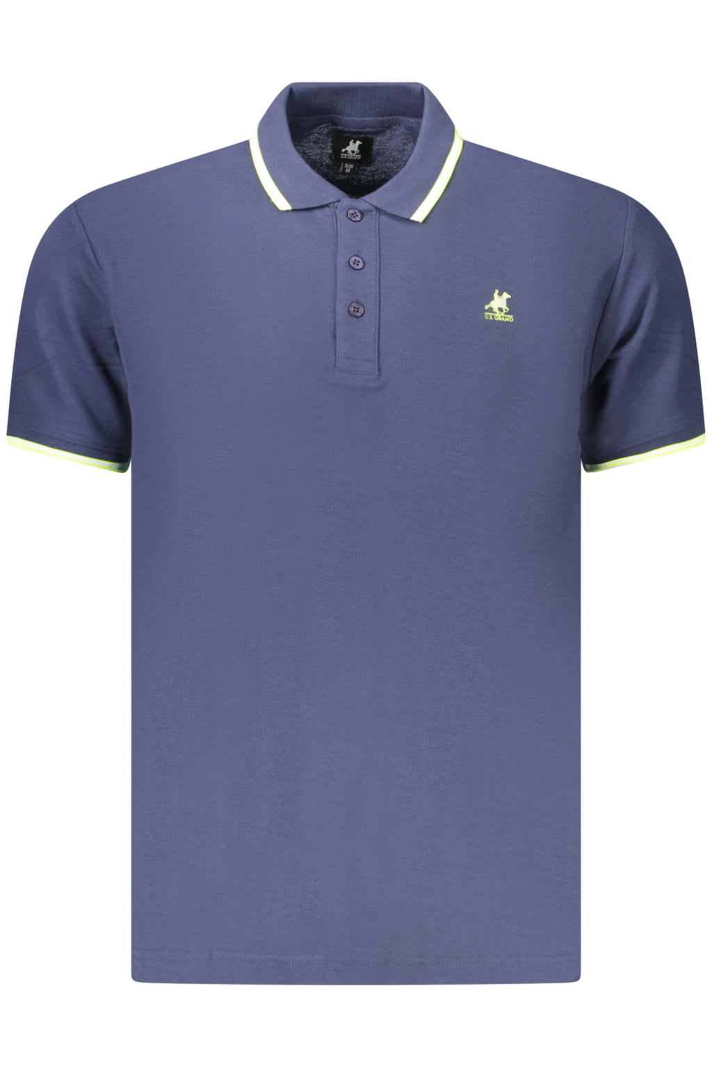 Polo de manga corta azul para hombre, marca U.S. Grand Polo