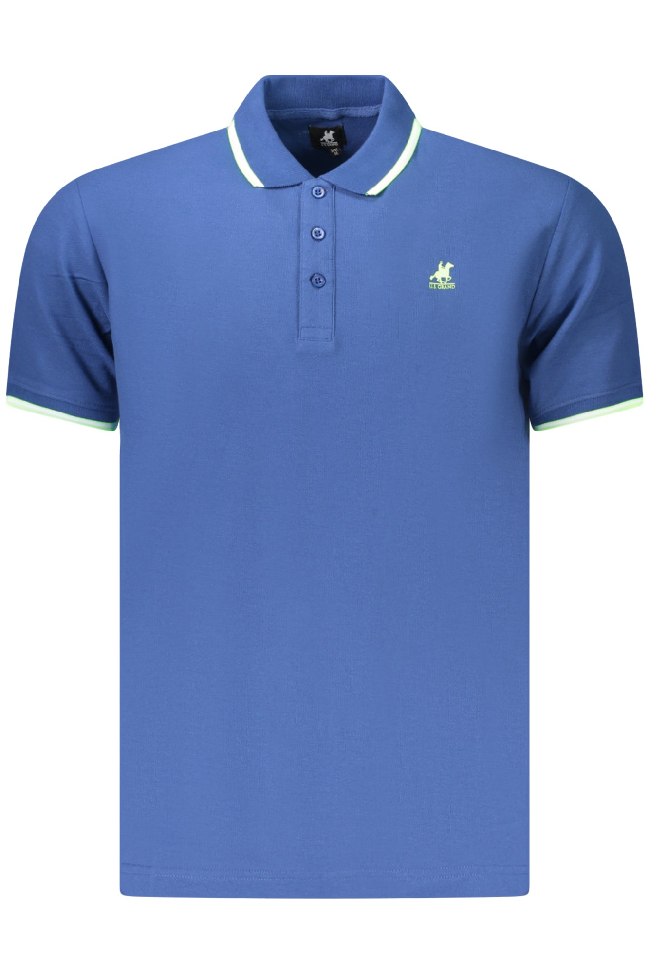 Polo de manga corta azul para hombre, marca U.S. Grand Polo