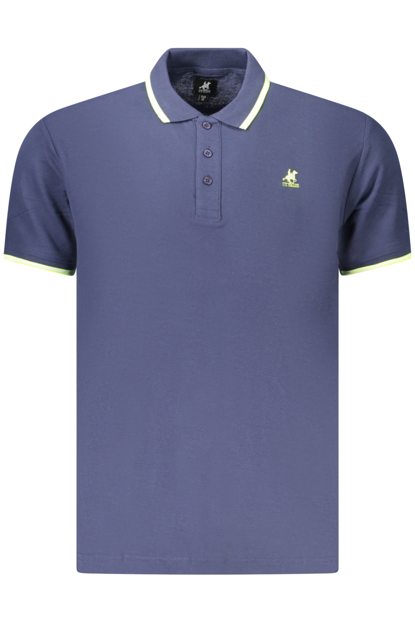 Polo de manga corta azul para hombre, marca U.S. Grand Polo