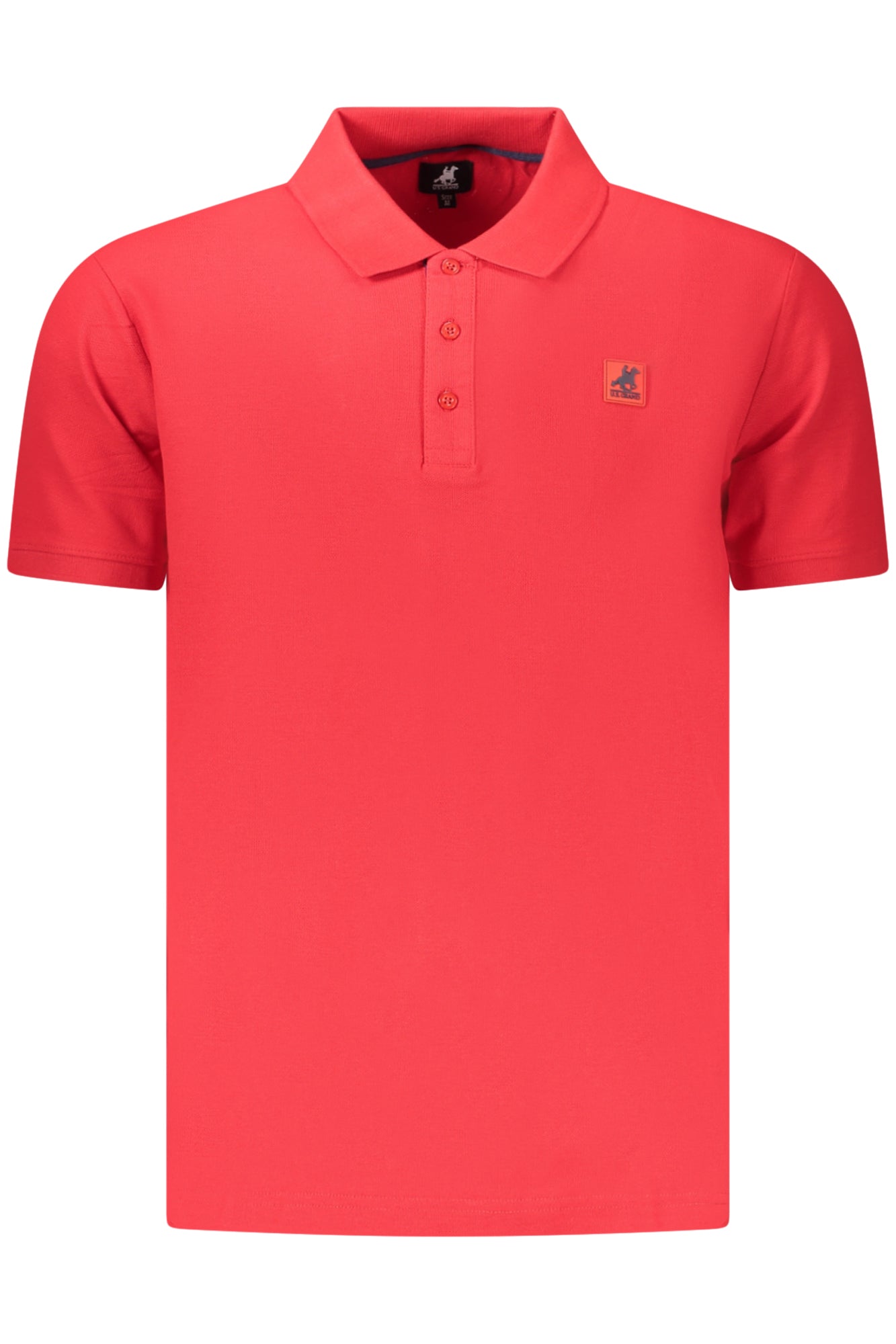 Polo de manga corta para hombre, color rojo, marca estadounidense.