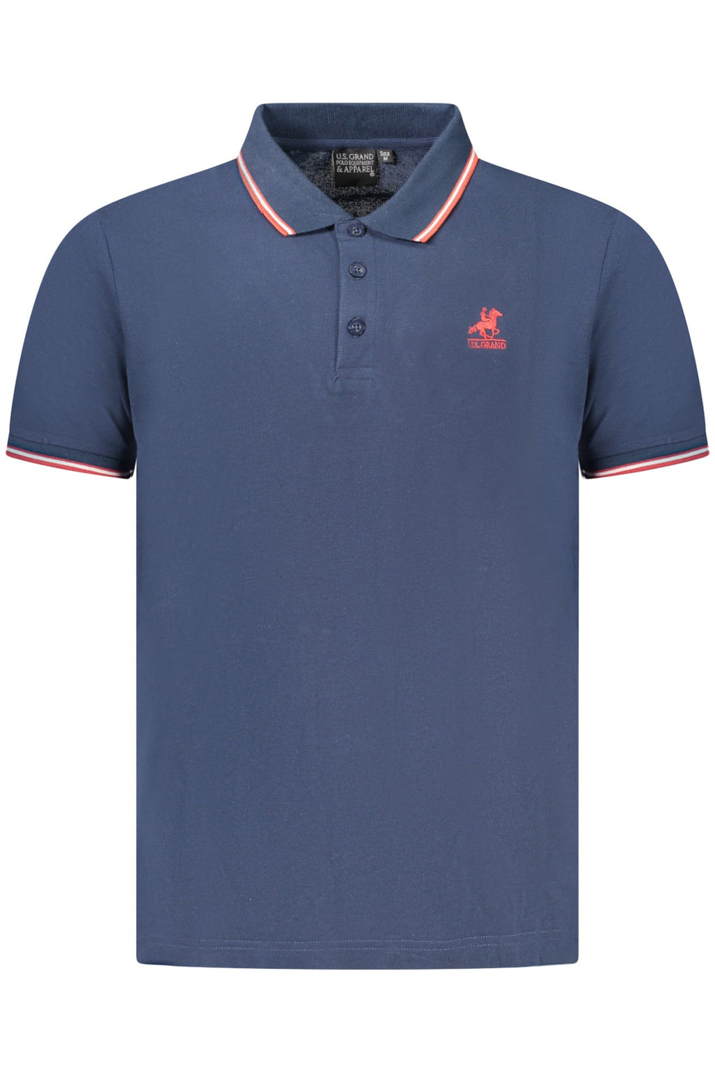 Polo de manga corta azul para hombre, marca U.S. Grand Polo