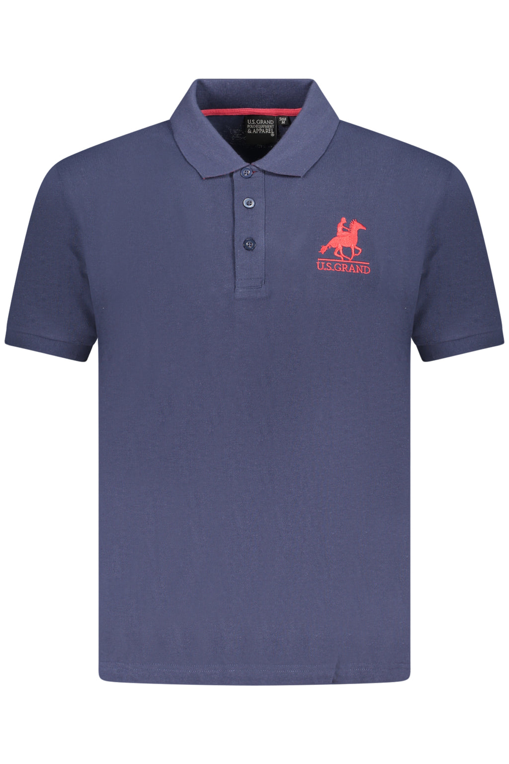Polo de manga corta azul para hombre, marca U.S. Grand Polo