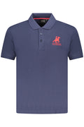 Polo de manga corta azul para hombre, marca U.S. Grand Polo