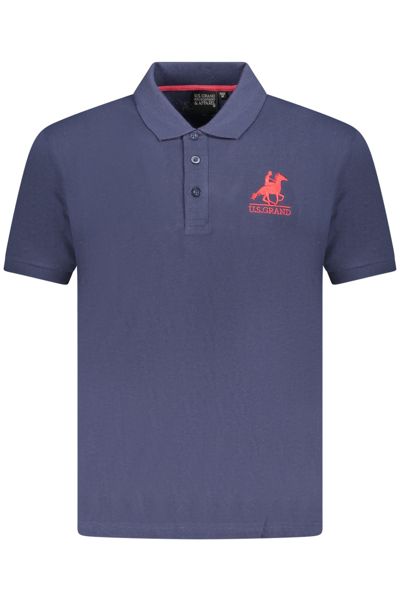 Polo de manga corta azul para hombre, marca U.S. Grand Polo