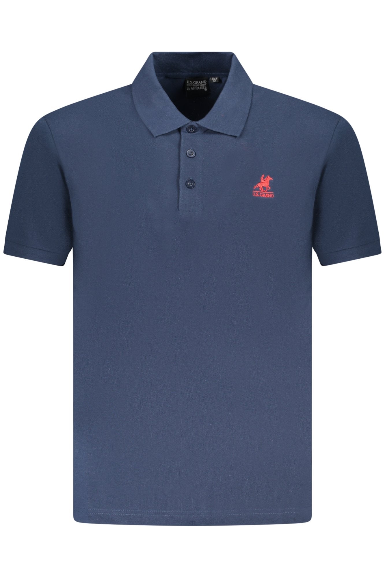 Polo de manga corta azul para hombre, marca U.S. Grand Polo