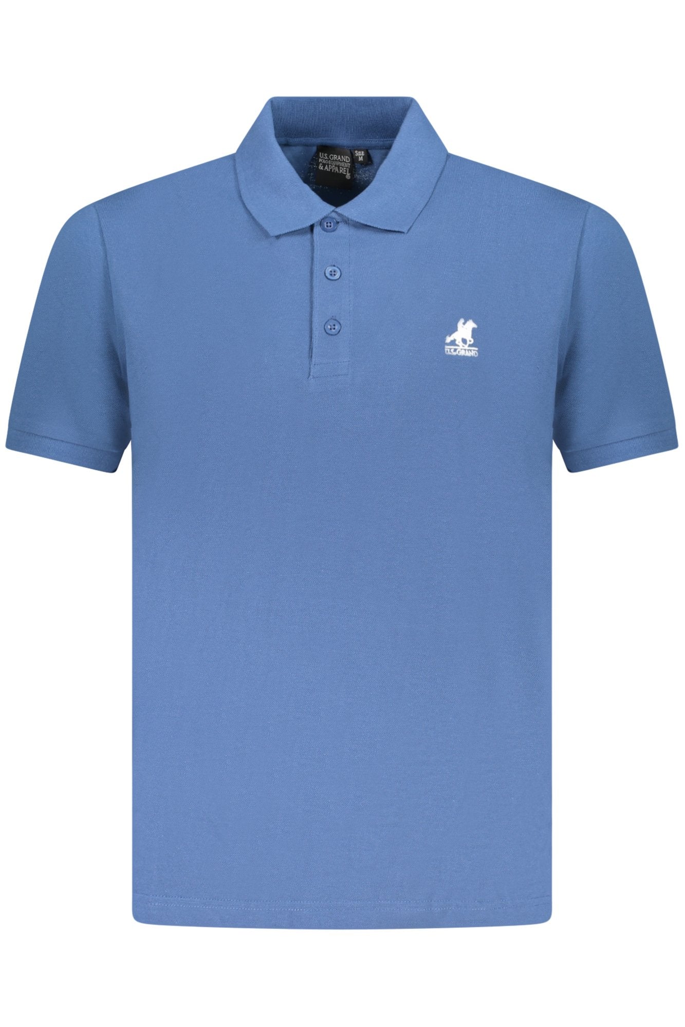 Polo de manga corta azul para hombre, marca U.S. Grand Polo
