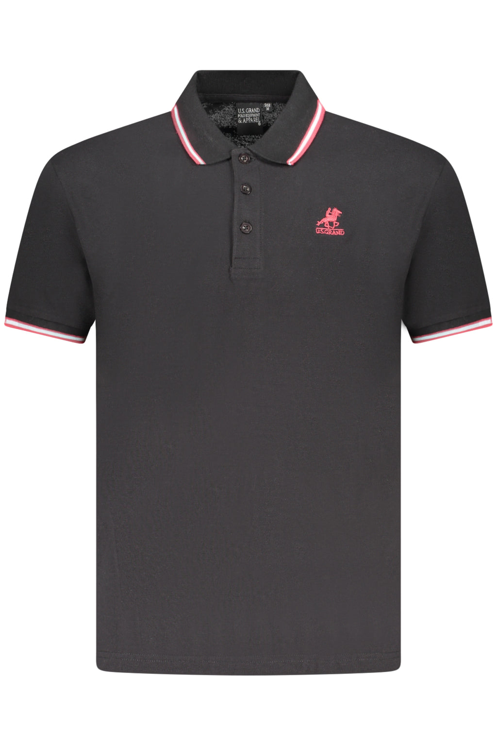 Polo Grand Polo de manga corta para hombre, color negro, de EE. UU.