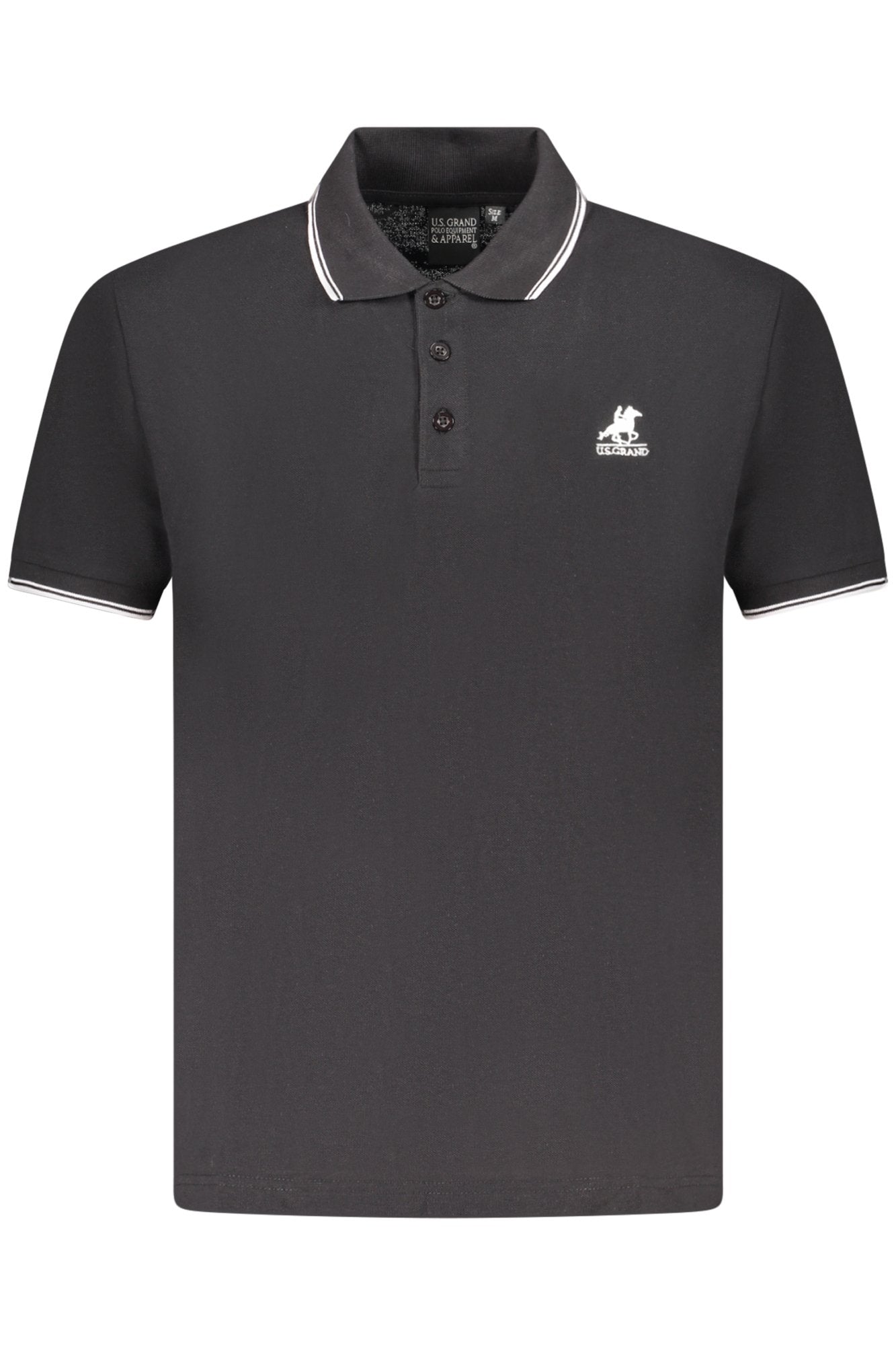 Polo Grand Polo de manga corta para hombre, color negro, de EE. UU.