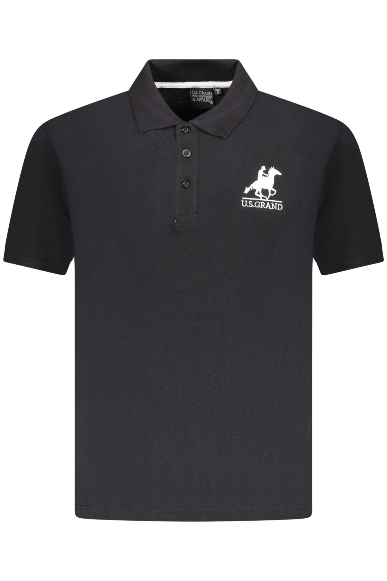 Polo Grand Polo de manga corta para hombre, color negro, de EE. UU.