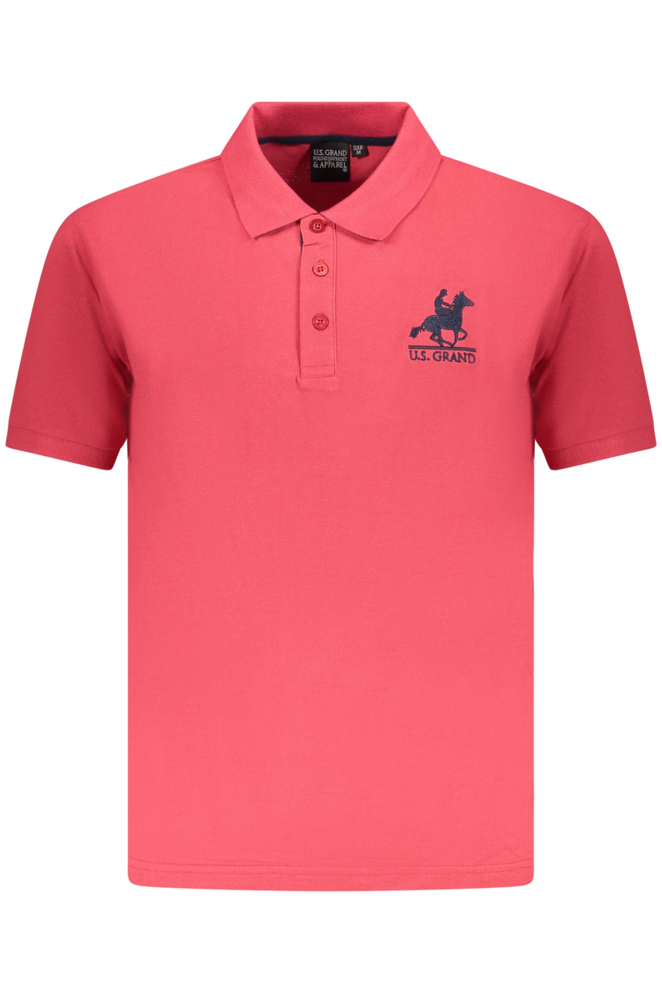 Polo de manga corta para hombre, color rojo, marca estadounidense.