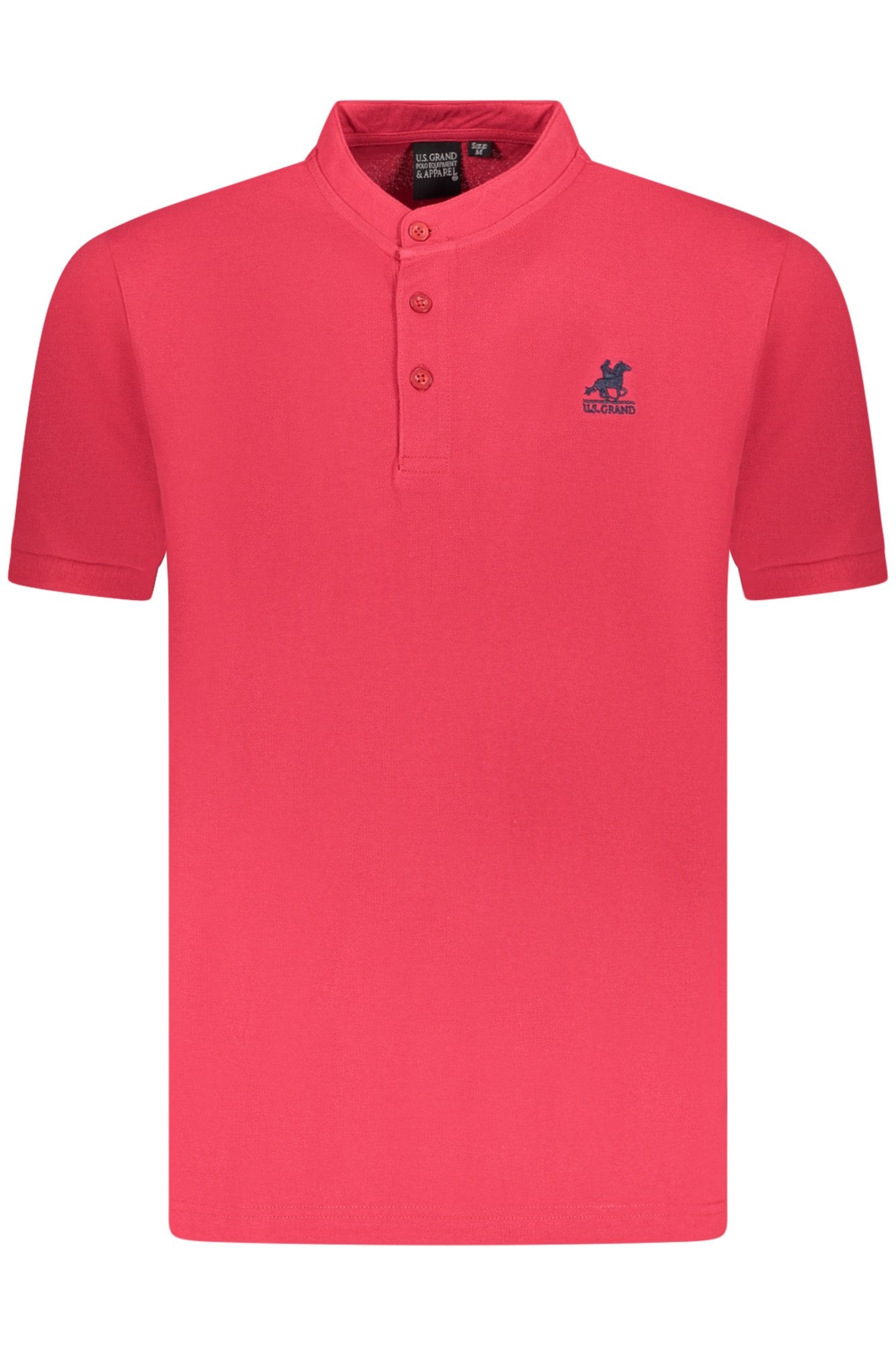 Polo de manga corta para hombre, color rojo, marca estadounidense.