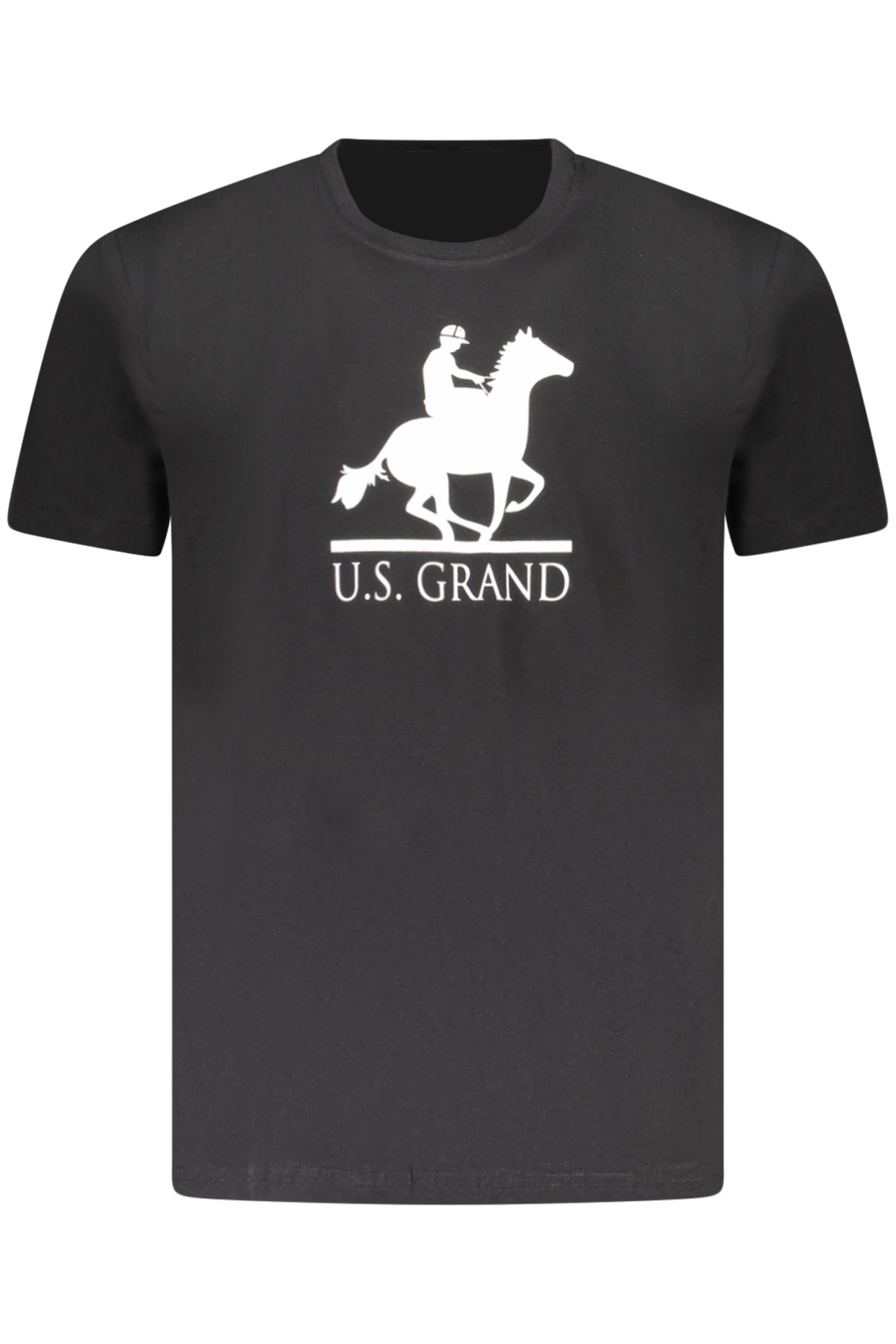 US GRAND SCHWARZES KURZARM-T-SHIRT FÜR HERREN