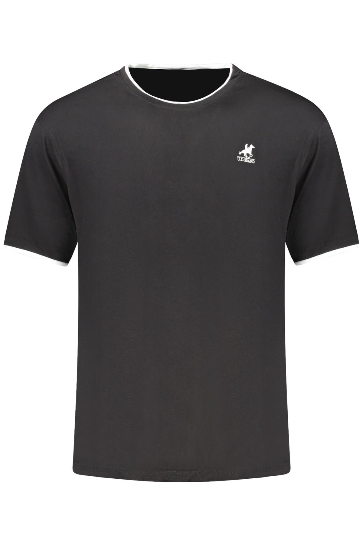 Camiseta negra de manga corta para hombre de la marca U.S. GRAND