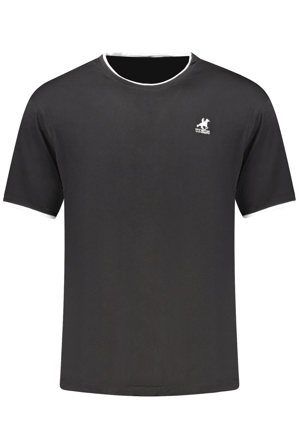 Camiseta negra de manga corta para hombre de la marca U.S. GRAND