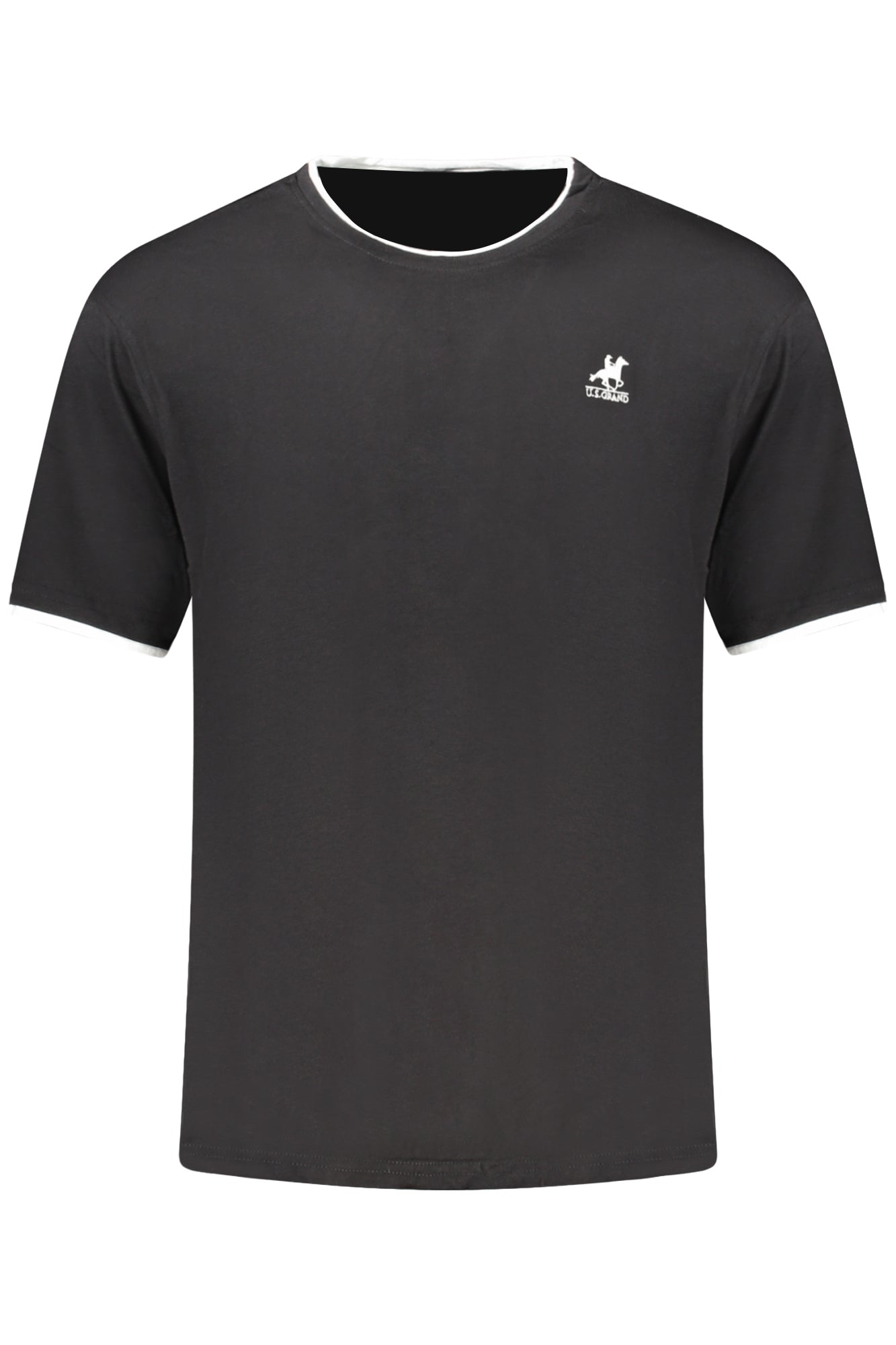 Camiseta negra de manga corta para hombre de la marca U.S. GRAND